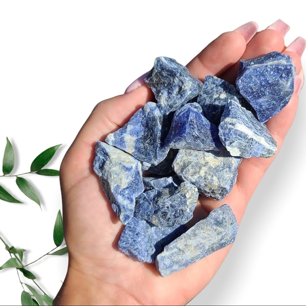 Sodalite Raw Crystal set of 2x